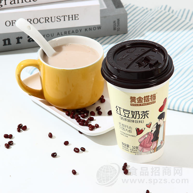 黄金搭档红豆奶茶固体饮料52g