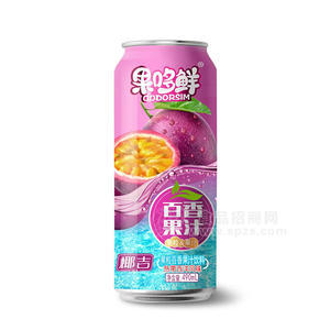 果哆鮮百香果汁果汁飲料罐裝招商490ml