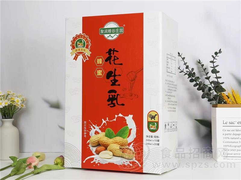 聚润粮谷庄园蜂蜜花生乳箱装