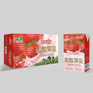 雅秀园酸酸果乳甜蜜草莓乳味饮料箱装招商