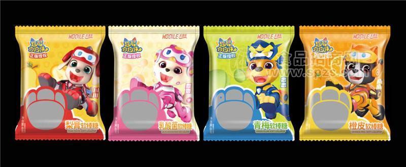 沃淇乐超能狗狗侠梨膏乳酸菌青梅橙皮软棒糖袋装48g