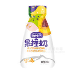 倍养乐果撞奶黄桃百香果乳酸菌饮品乳饮料350ml
