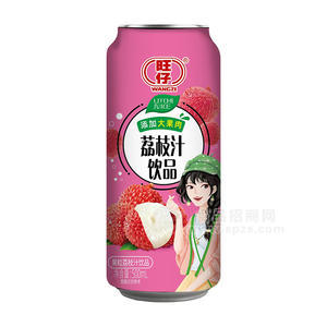 旺仔荔枝汁飲品果粒果汁飲料500ml