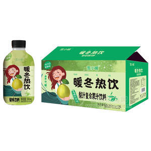 雪小暖暖冬热饮梨汁复合果汁饮料箱装招商380ml×15瓶