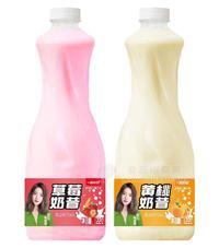 一品云臺奶昔乳味飲料1.22L草莓奶昔黃桃奶昔大瓶乳飲料