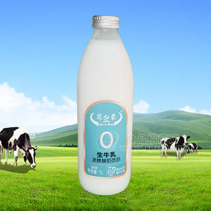 簡夕蒙生牛乳發(fā)酵酸奶飲品乳飲料餐飲飲料 1L