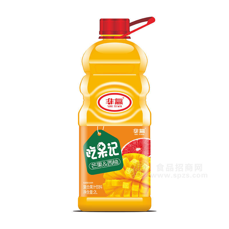 非贏吃果記芒果西柚復(fù)合果汁飲料2L