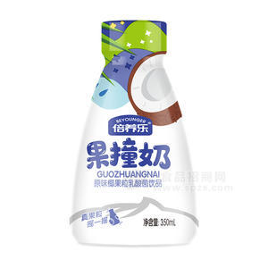 倍養(yǎng)樂果撞奶原味椰果果粒乳酸菌飲品乳飲料350ml