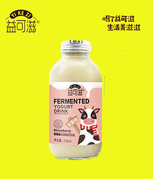 益可滋发酵酸奶318ml草莓味酸奶