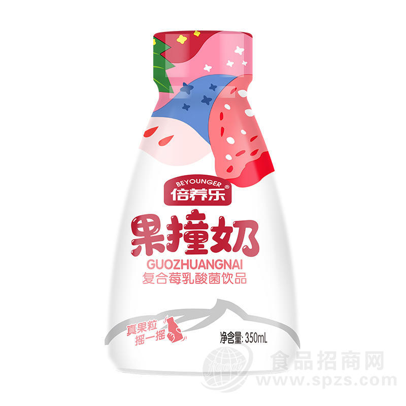 倍养乐果撞奶复合莓乳酸菌饮品乳饮料350ml