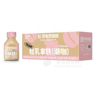 輕上羅伯克咖啡輕乳拿鐵潮咖箱裝招商220ml×10瓶