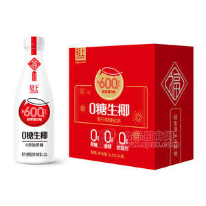 輕上0糖生椰椰子汁植物蛋白飲料箱裝招商1.25L×6瓶