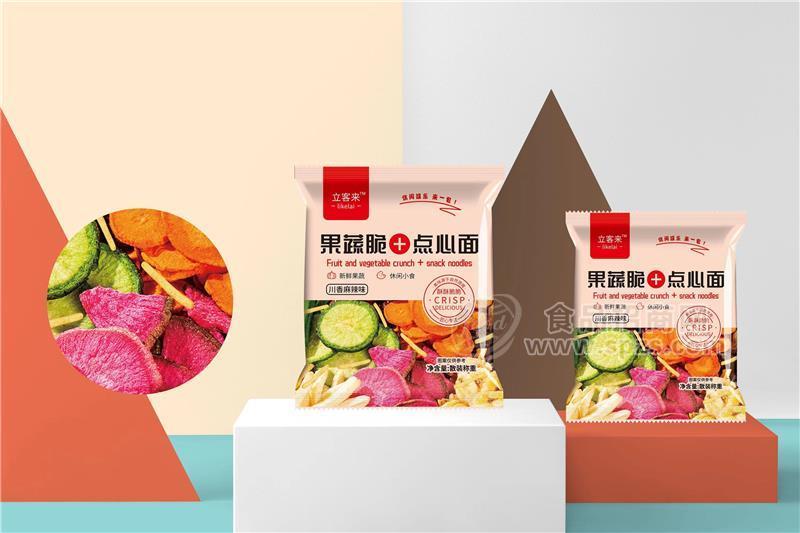 立客来果蔬脆+点心面川香麻辣味蔬菜干膨化食品包装