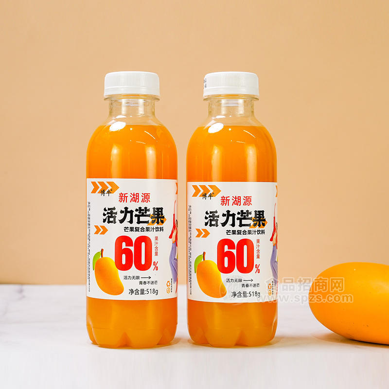 博牛活力芒果复合果汁饮料518g