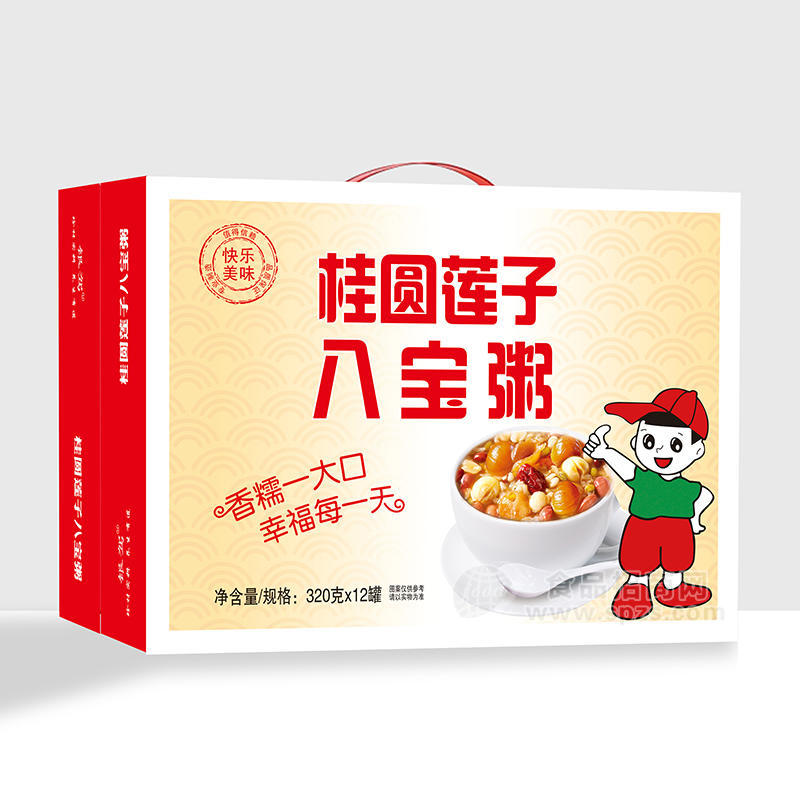 桂圆莲子八宝粥方便粥方便食品320gx12罐