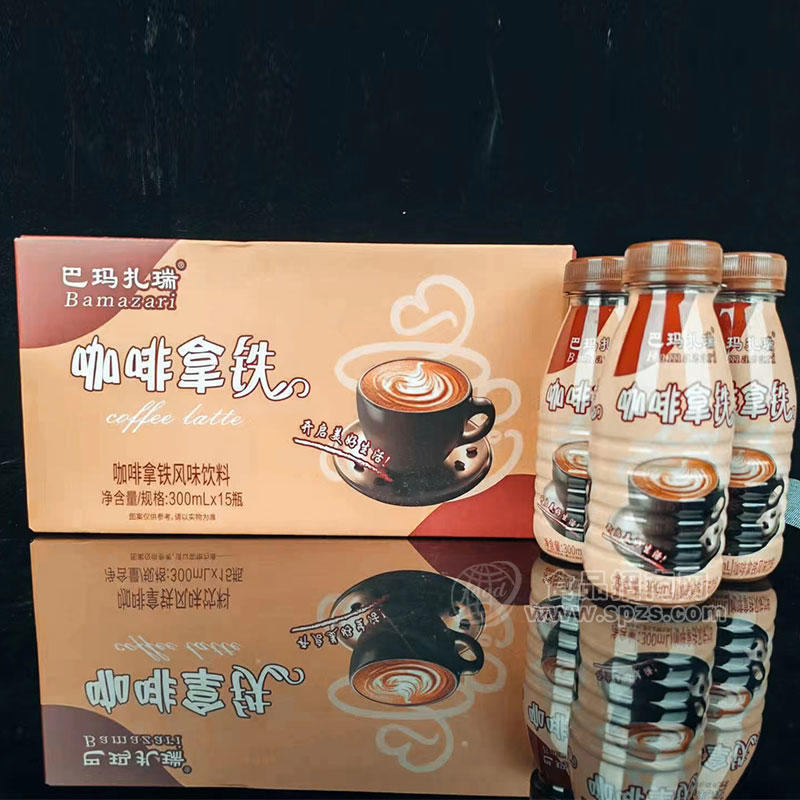 巴玛扎瑞咖啡拿铁风味饮料箱装招商300ml×15瓶