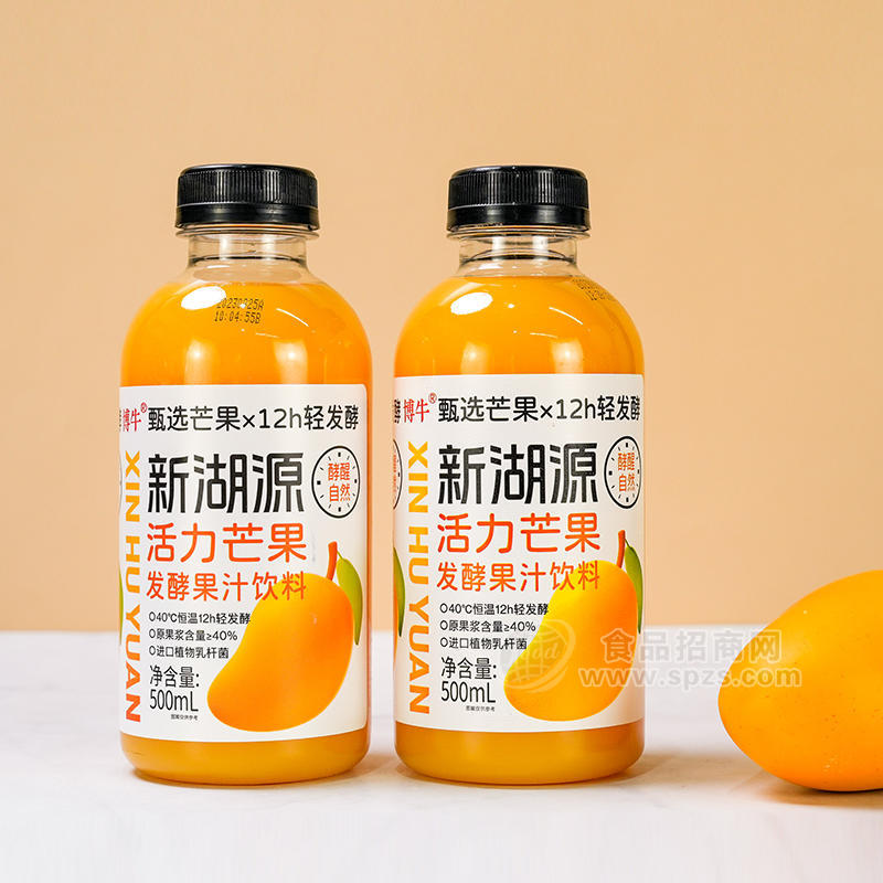 博牛活力芒果发酵果汁饮料500ml