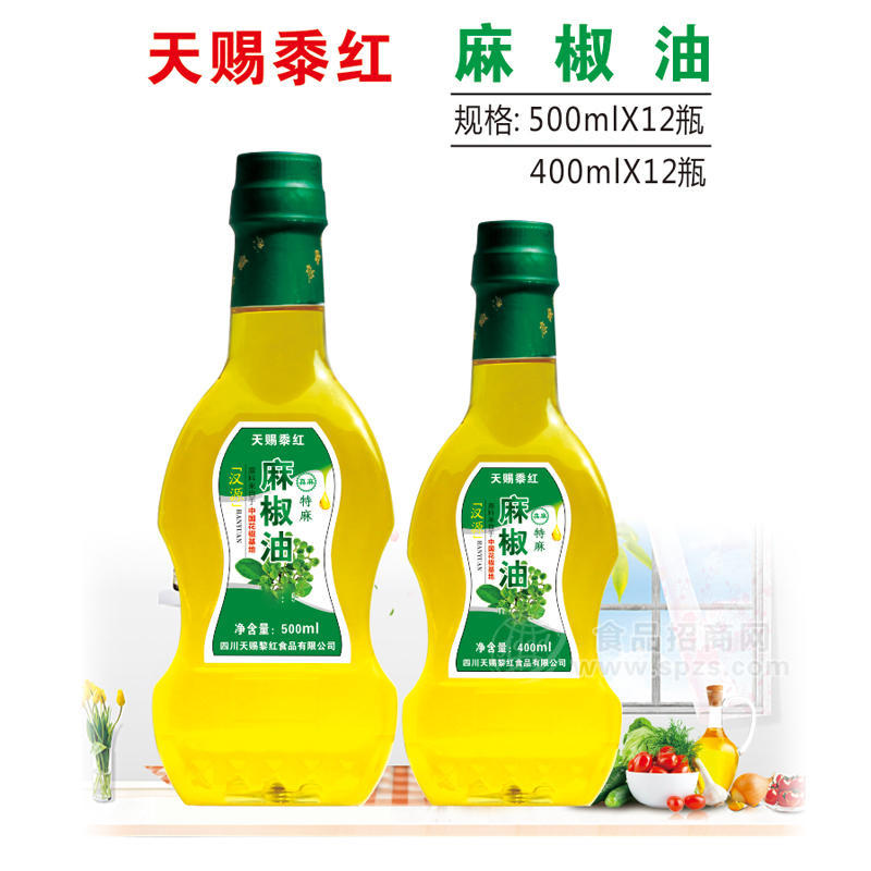 天赐黍红麻椒油调味油500mlx12瓶 