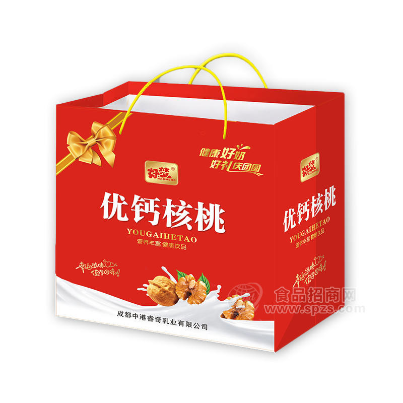好梦优钙核桃奶饮品双提袋招商 