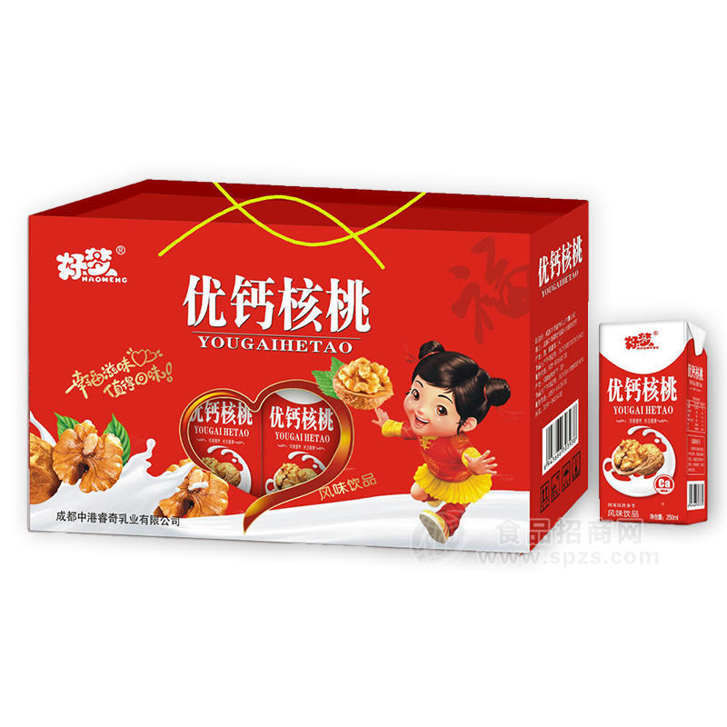 好夢(mèng)優(yōu)鈣核桃奶風(fēng)味飲品禮盒裝招商