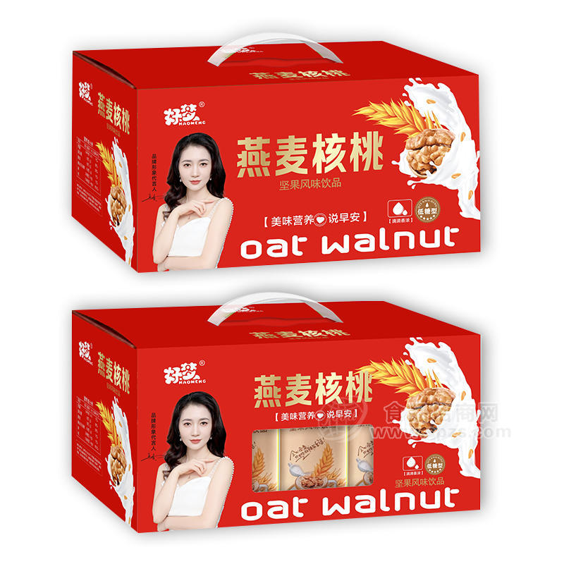 好梦燕麦核桃奶坚果风味饮品奶箱装招商 