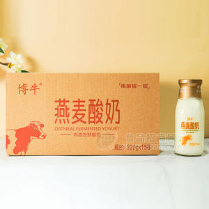 博牛燕麥酸奶發(fā)酵飲品箱裝招商320g×15瓶