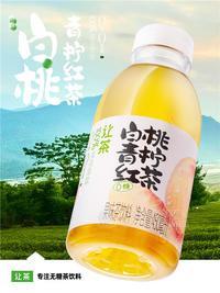 讓茶白桃青檸紅茶果味茶飲料瓶裝450ml