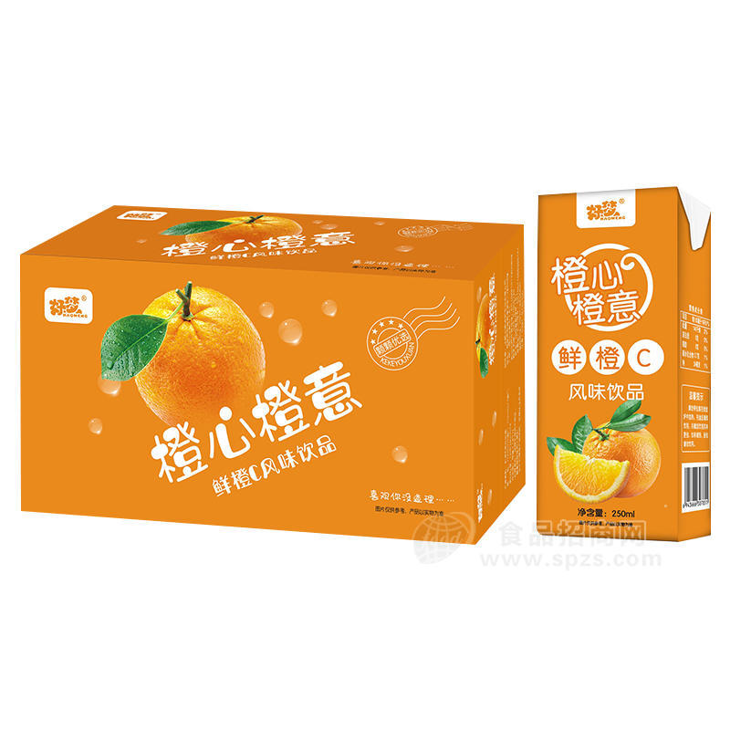 好梦橙心橙意橙味饮料招商250ml 