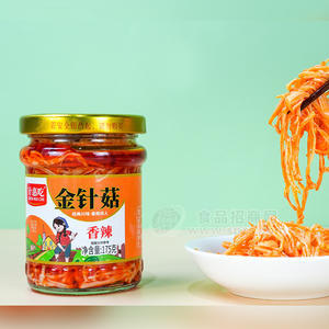 针惠吃金针菇香辣味下饭菜腌菜罐装招商175g