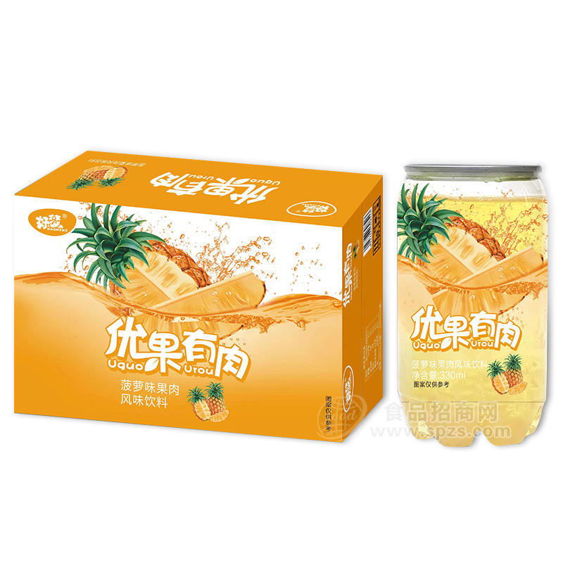 好夢(mèng)優(yōu)果有肉菠蘿味果肉飲料箱裝招商330ml