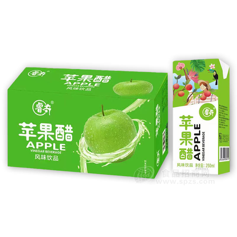 睿奇苹果醋饮料箱装招商250ml 