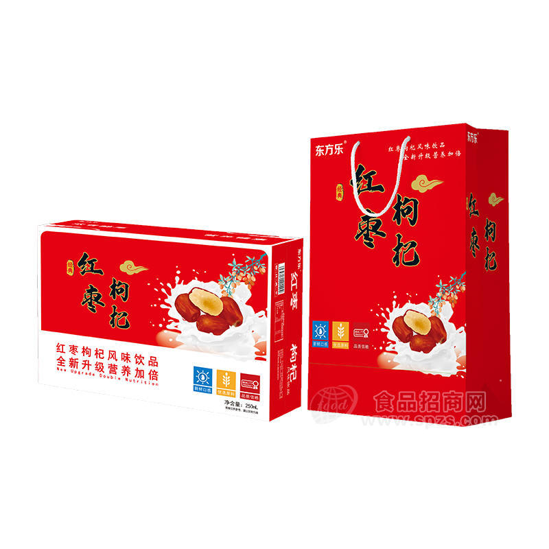 禮盒裝東方樂紅棗枸杞風(fēng)味飲品250ml