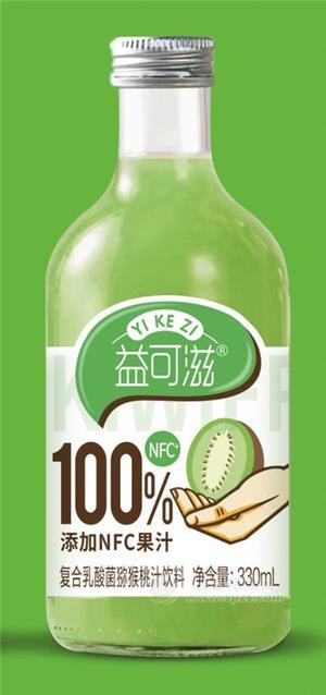 益可滋100%NFC果汁复合乳酸菌猕猴桃汁饮料330ml