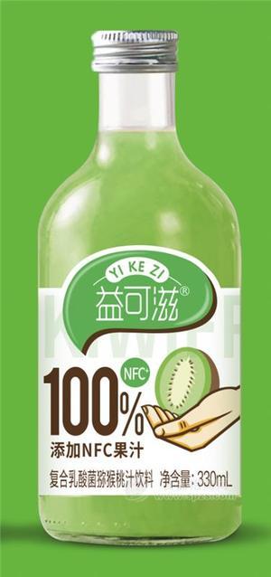 益可滋100%NFC果汁復(fù)合乳酸菌獼猴桃汁飲料330ml