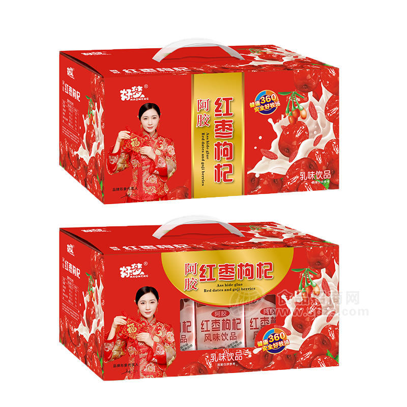 好梦阿胶红枣枸杞奶风味乳味饮品箱装招商 