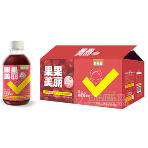 益品堂益生元蔓越莓果汁箱裝招商500ml×15瓶