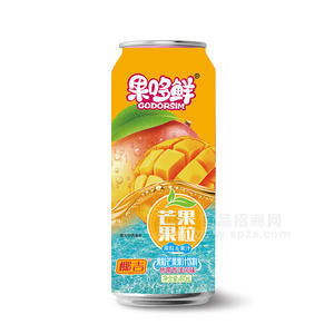 果哆鮮芒果果粒果汁飲料罐裝招商490ml