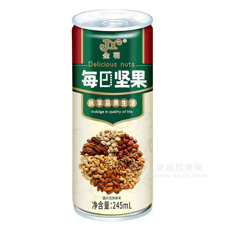 金羽每日坚果罐装招商245ml