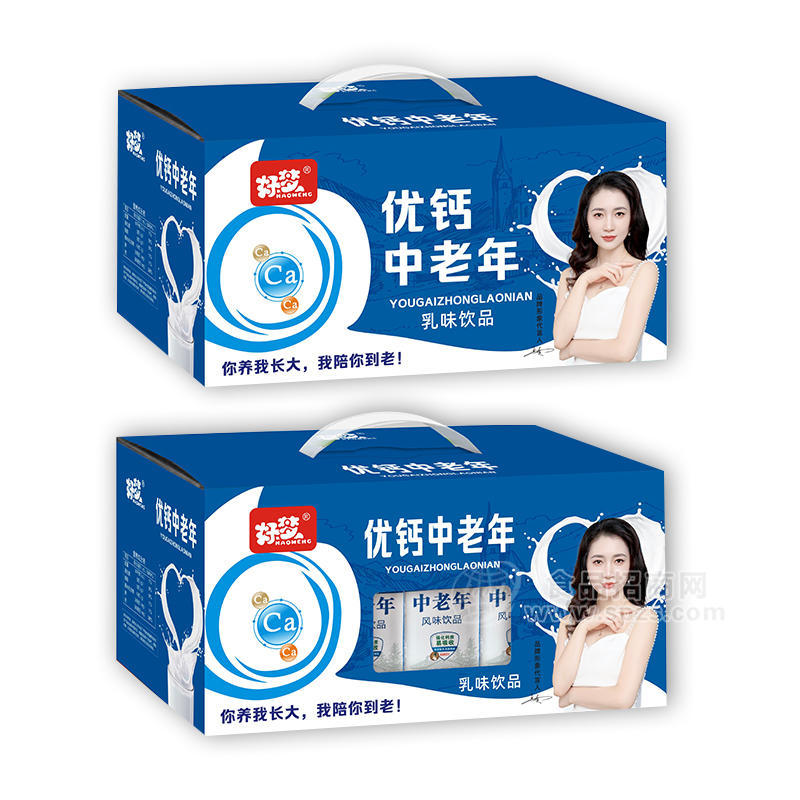 好梦优钙中老年奶乳味饮品饮料箱装招商