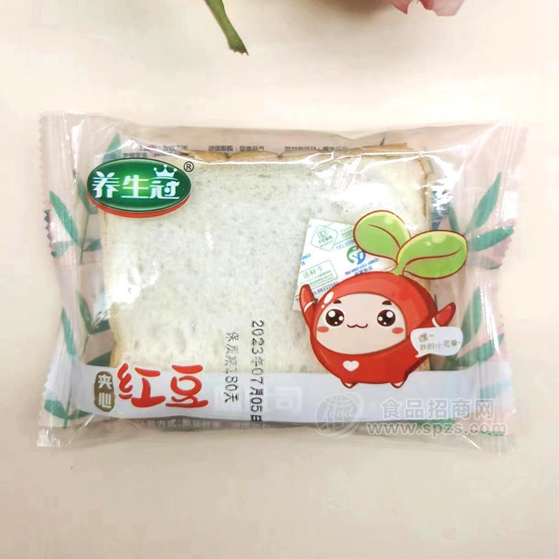 養(yǎng)生冠夾心紅豆吐司面包散裝稱重招商