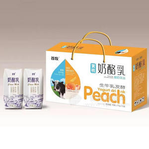 時代乳業(yè)首牧奶酪乳生牛乳發(fā)酵酸奶飲料禮盒招商210g×12盒