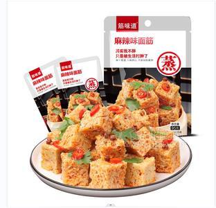 筋味道麻辣味面筋制品蒸面筋袋裝95g