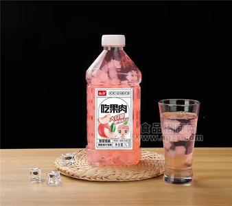 咪樂爽果粒果汁飲料蜂蜜蜜桃汁瓶裝1L