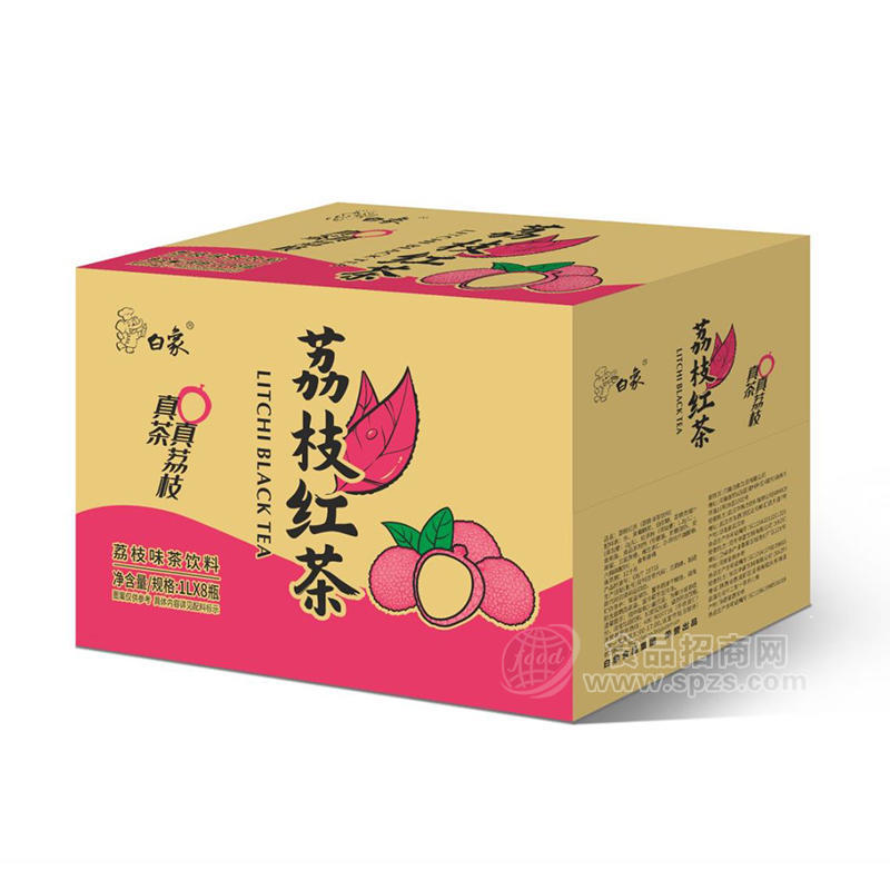 白象荔枝紅茶茶飲料箱裝廠家招商1L×8瓶