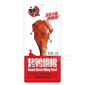 神话烤鸭翅根香辣味休闲食品袋装招商42g