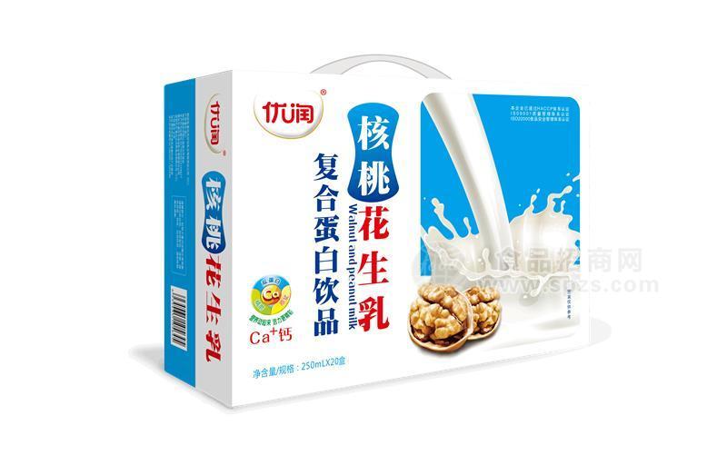 ·优润核桃花生乳复合蛋白饮品250ml*20盒 