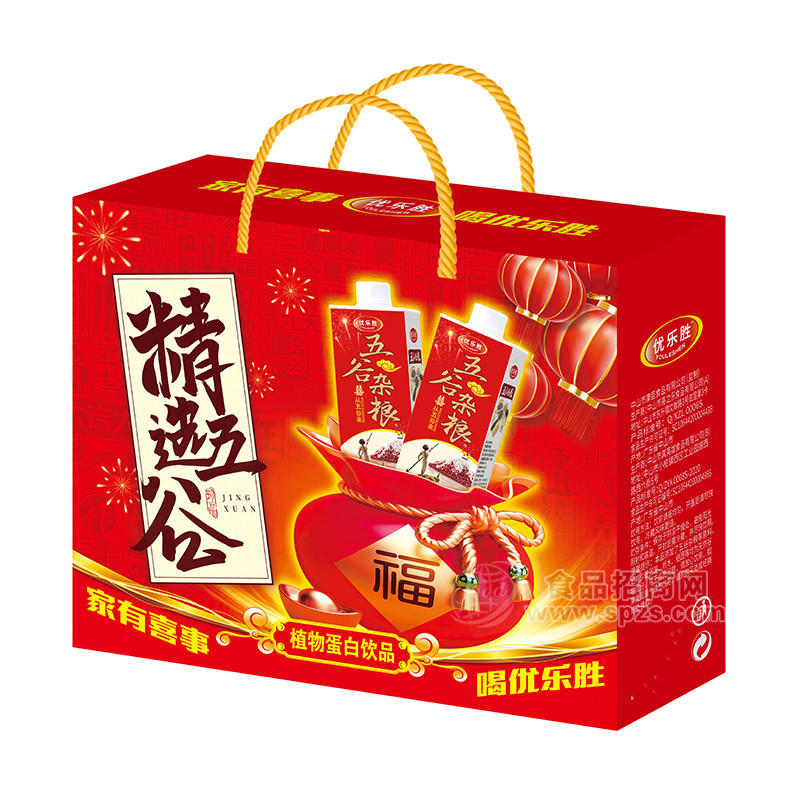 优乐胜五谷杂粮植物蛋白饮品礼盒装