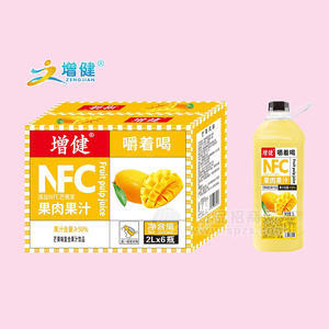 增健NFC果肉果汁芒果味復(fù)合果汁飲品果汁飲料2LX6瓶