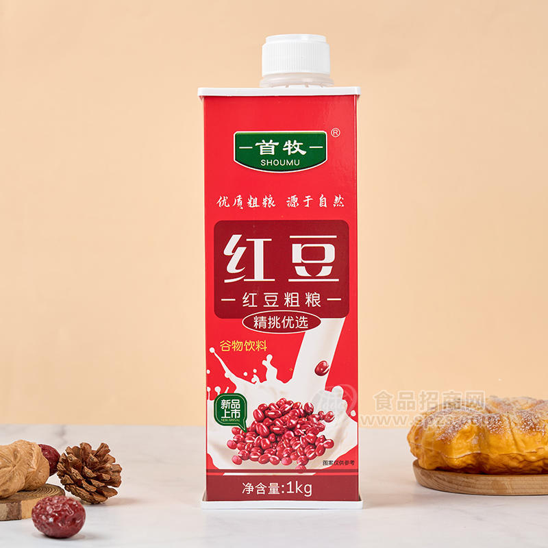 時(shí)代乳業(yè)首牧紅豆粗糧谷物飲料盒裝招商1L