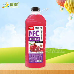 增健NFC石榴味復(fù)合果汁飲品果肉果汁飲料果粒果汁2L